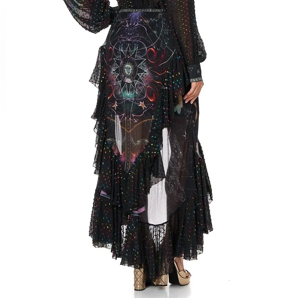 Camilla Midnight Moon House silk Maxi Skirt ♥️Rare Find! - Picture 1 of 15